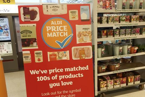 Sainsburys Aldi price match