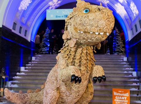 warburtons christmasaurus