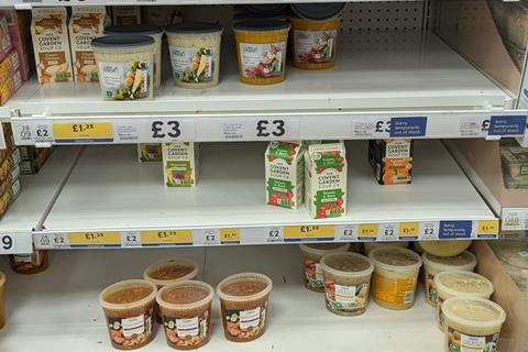 Tesco soup fixture