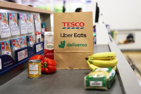 Tesco Uber Eats Deliveroo