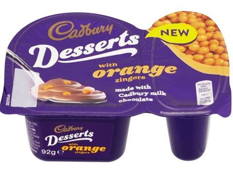 Cadbury dessert with orange