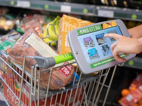 The Co-op is putting tablets on trolleys