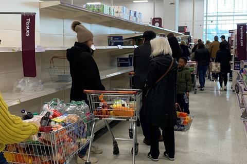 Sainsburys coronavirus panic buying