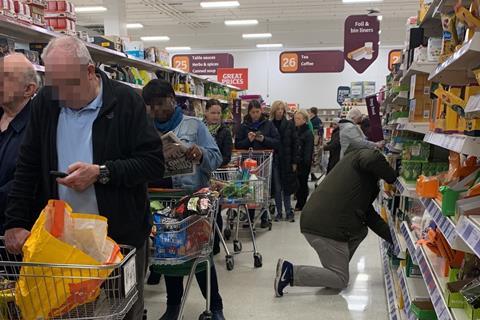 Sainsbury's coronavirus panic buying 