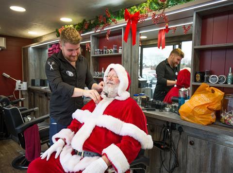 santa sainsburys timpson barbers nantwich