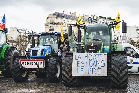 farming protests france tractor politics