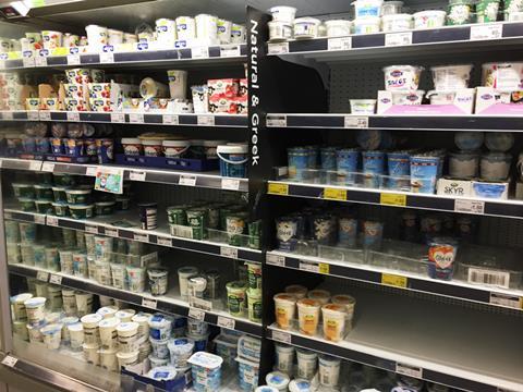 asda yoghurt aisle