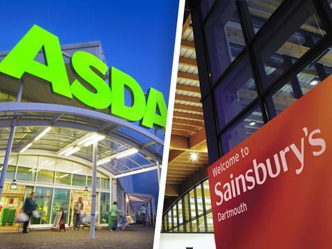 Asda Sainsbury's merger store composite