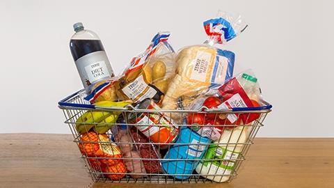 Tesco own brand basket