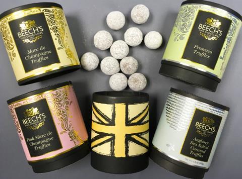 Beech's Fine Chocolates truffle 'hat boxes'