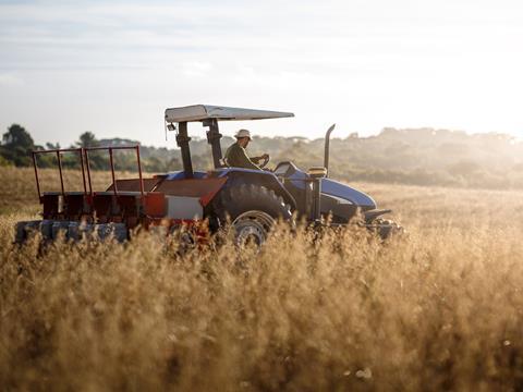 Single use, farmer in field