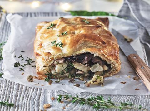 cook vegetarian mushroom wellington 