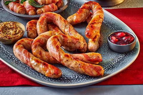 Tesco Finest Candy Cane Pigs in Blankets with Honey & Rosemary
