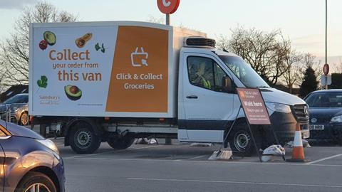 Sainsburys delivery van click and collect