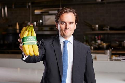 Richard Walker with Plastic Free Bananas