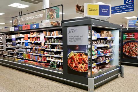 Tesco Finest chiller shelf aisle