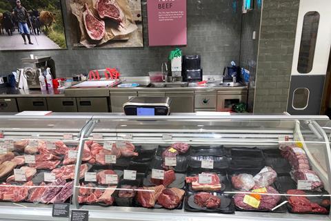 Waitrose butcher meat counter