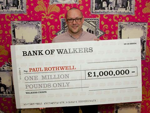 Paul Rothwell with cheque