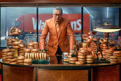 EMBARGO 13 May Robert De Niro stars in new Warburtons bagel ad 4