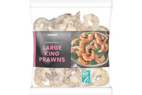 Iceland Peeled Raw Extra Large King Prawns 240g, £5.50 (2 for £10)
