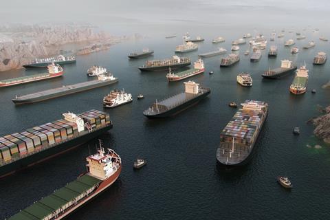 cargo in strait of hormus - getty