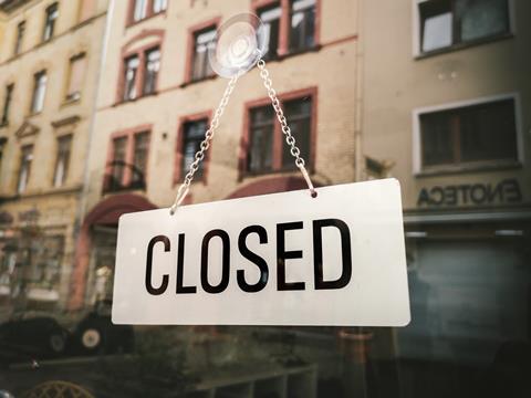 closed shop sign