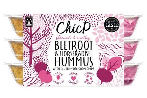 ChicP - Beetroot Hummus with corn chips_trio