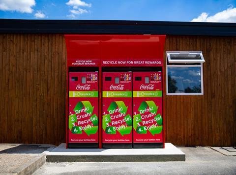 coca cola reverse vending machine 