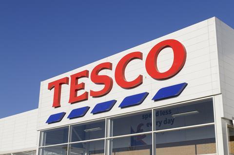 Tesco store sign