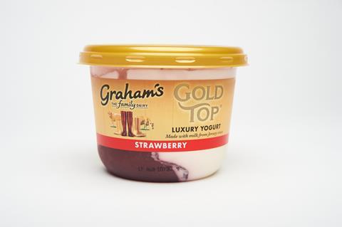 Graham's Gold Top Luxury Yogurt - Strawberry