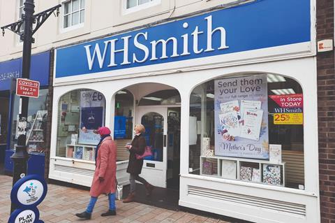 WH Smith store front Shorham Covid