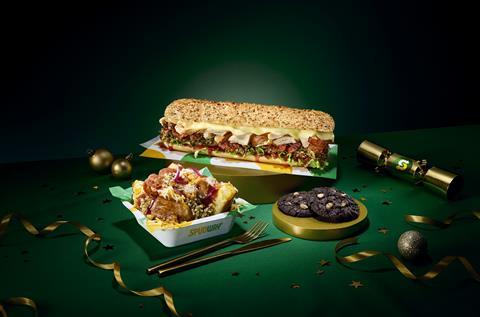 Subway Christmas menu