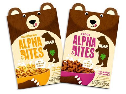 Bear Nibbles Alphabites bear cereal box