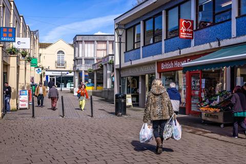 High street shopper plastic bags