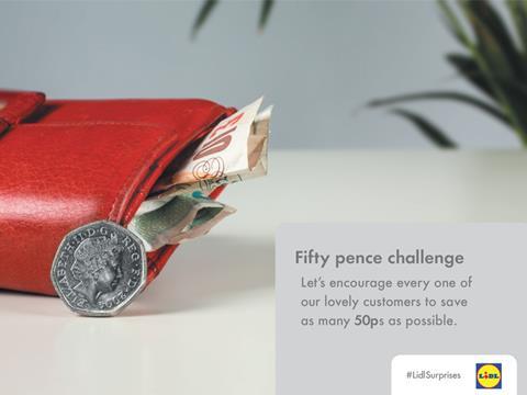 Lidl 50p challenge advert