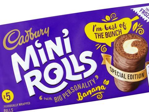 cadbury mini rolls banana