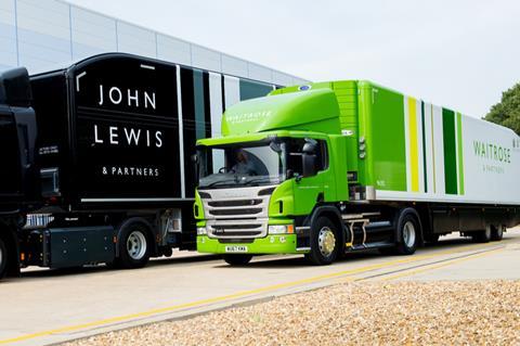 Waitrose and John Lewis vans lorries WEB