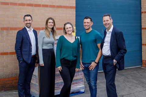 Sauce Shop left to right Tom Gawne (HSBC), Sara Aspden (HSBC), Pam Digva (Sauce Shop), James Digva (Sauce Shop), Roger Pratt (HSBC)