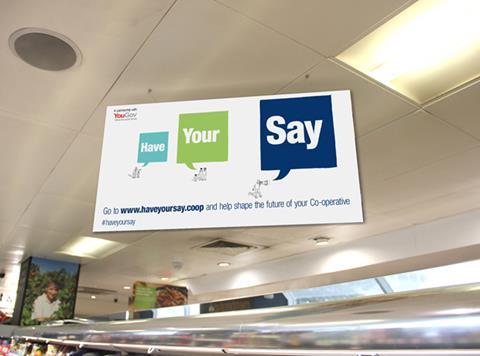 Co-op Have Your Say signs