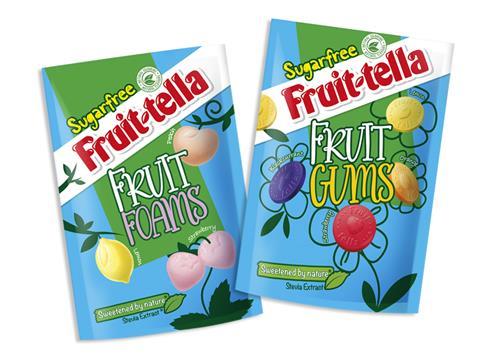 Fruittella sugar free gums and foams