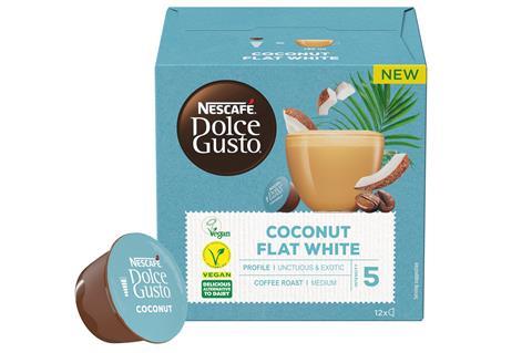 Nescafe Dolce Gusto  Dairy-free pods Flat White Coconut