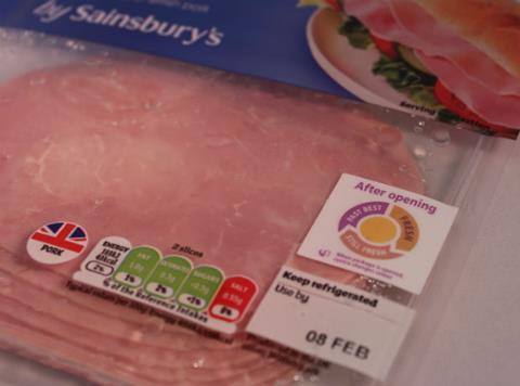 sainsburys Ham Label on pack web