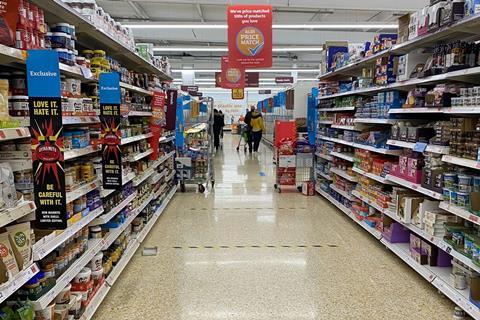 Sainsburys aisle aldi price match