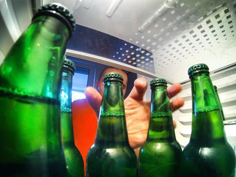 beer bottles fridge