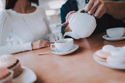 people drinking tea