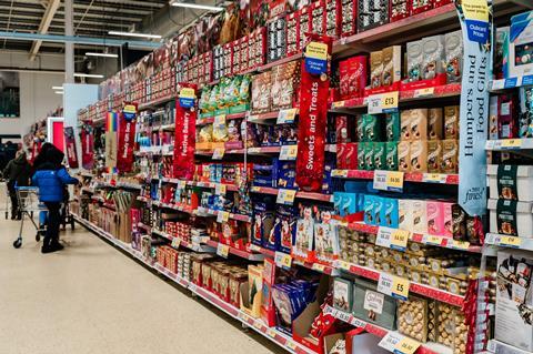 Tesco christmas seasonal aisle