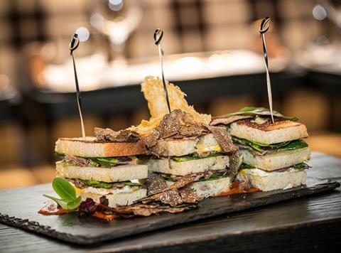 Harrods truffle club sandwich