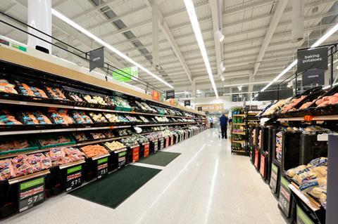 Asda produce aisle fruit and veg