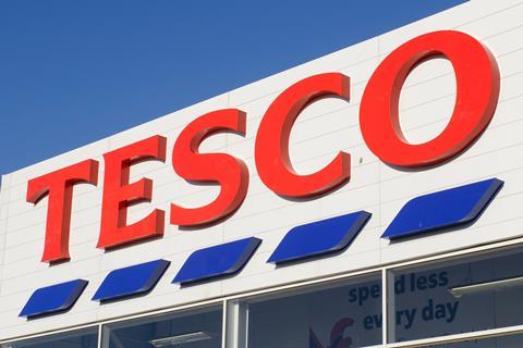 Tesco store sign