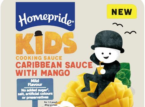 Homepride Kids cooking sauce, Caribbean Sauce with Mango